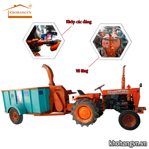 Hình ảnh máy băm cỏ di động 3A sử dụng động cơ đầu nổ
