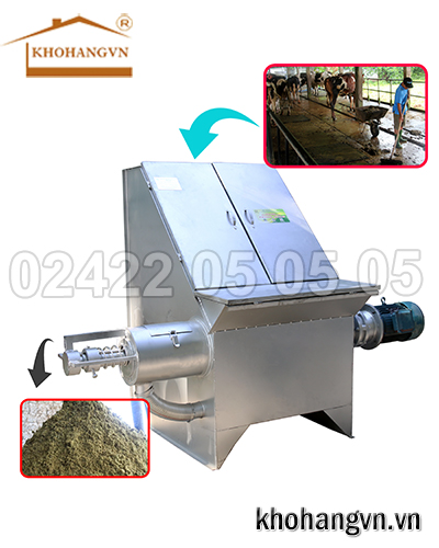 Máy tách ép chất thải chăn nuôi lợn bò 3A7kW