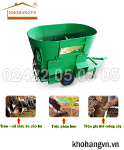 Máy trộn thức ăn chăn nuôi bò sữa di động